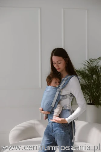 Nosidło ergonomiczne KAVKA Multi-Age PRO - marina twill silver.