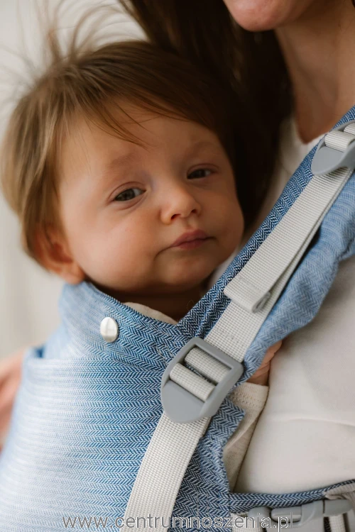 Nosidło ergonomiczne KAVKA Multi-Age PRO - marina twill silver.