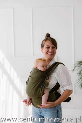 Nosidło ergonomiczne KAVKA Multi-Age PRO - wild green linen